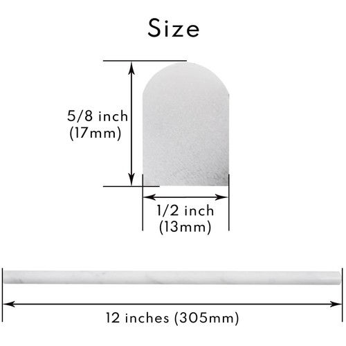 Carrara white marble - white, pencil