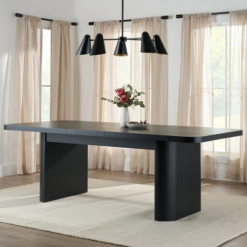 Black dining room extendable - dining,
